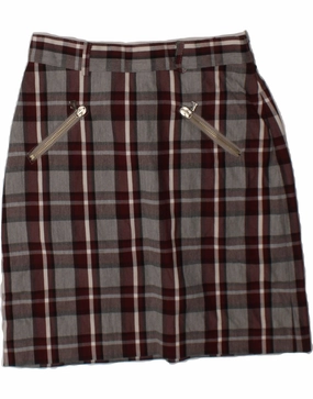 Soft and Relaxed Urban Chic LES COPAINS Girls Pencil Skirt 9-10 Years W25  Grey Check Viscose