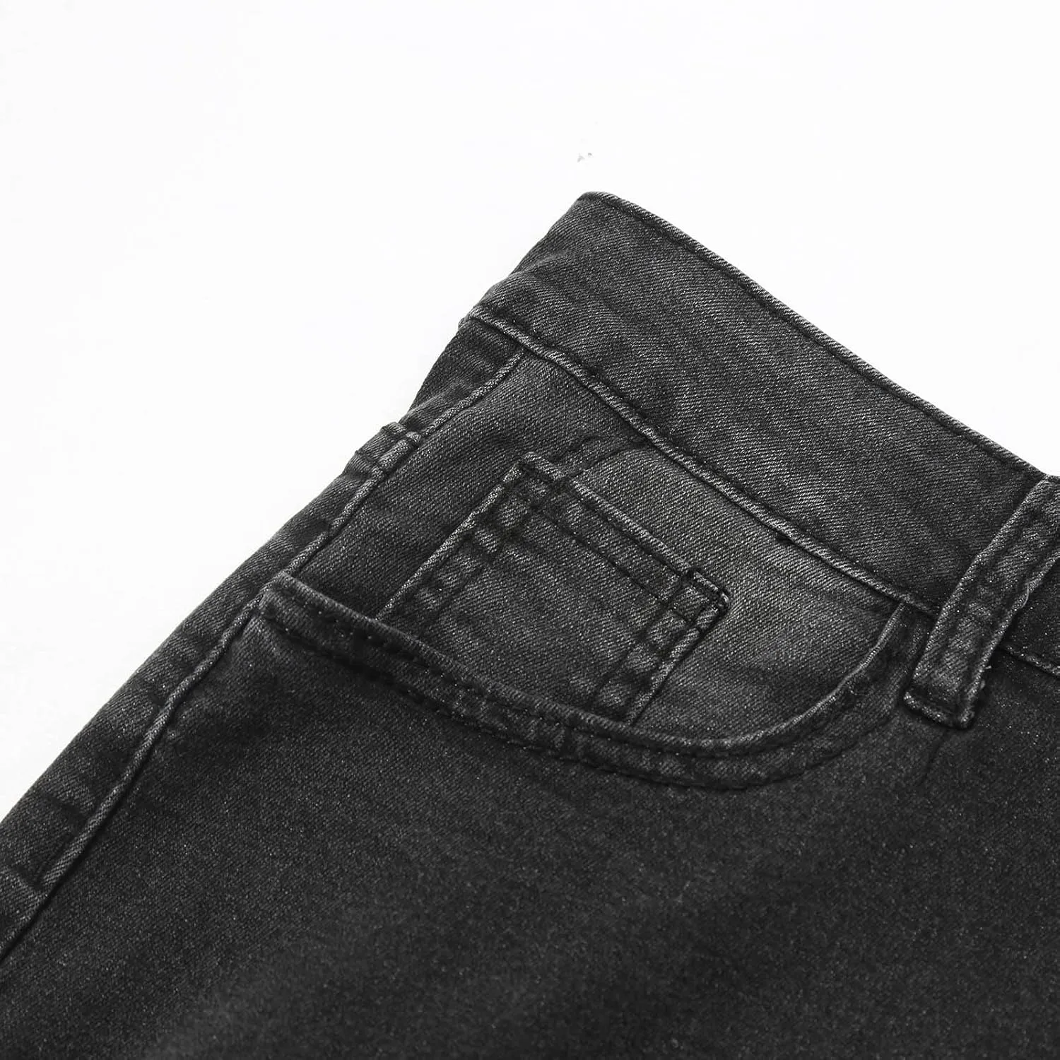 Capri Jeans for Women Stretch High Waisted Distressed Denim Capris Light Wash Ripped Skinny Cropped Jeans Streetwear