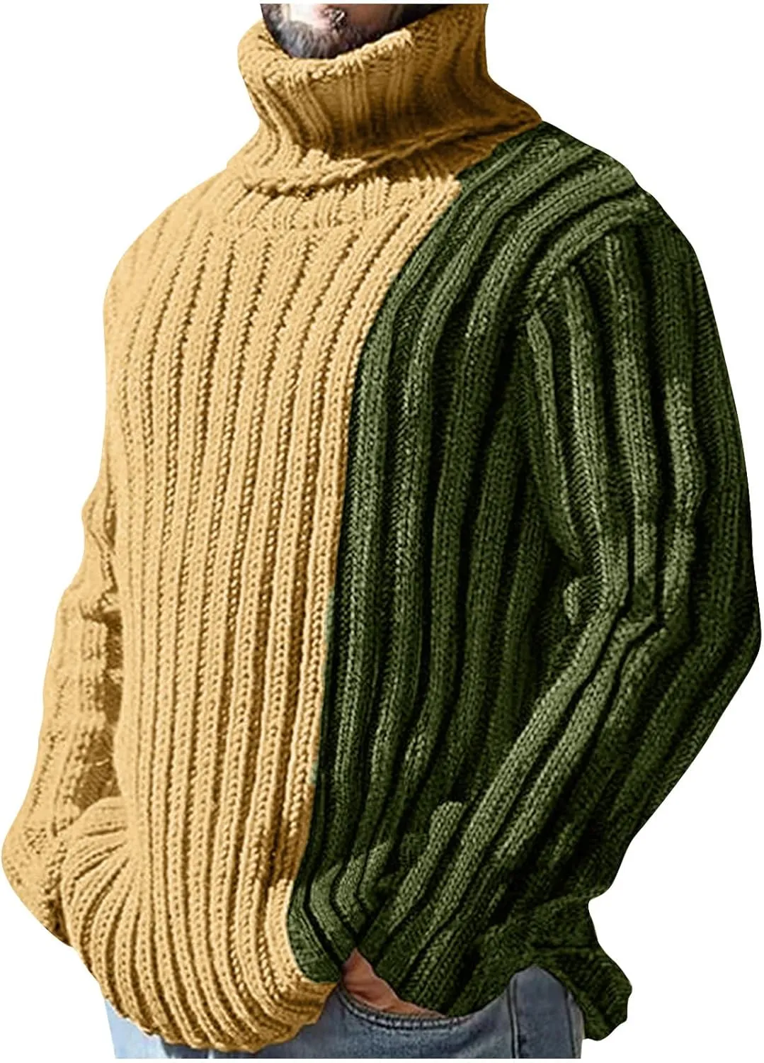 Cardigan Sweater for Men Lightweight Open Front Cardigan Button Down Cardigan Sweater Patchwork Long Sleeve Sweater