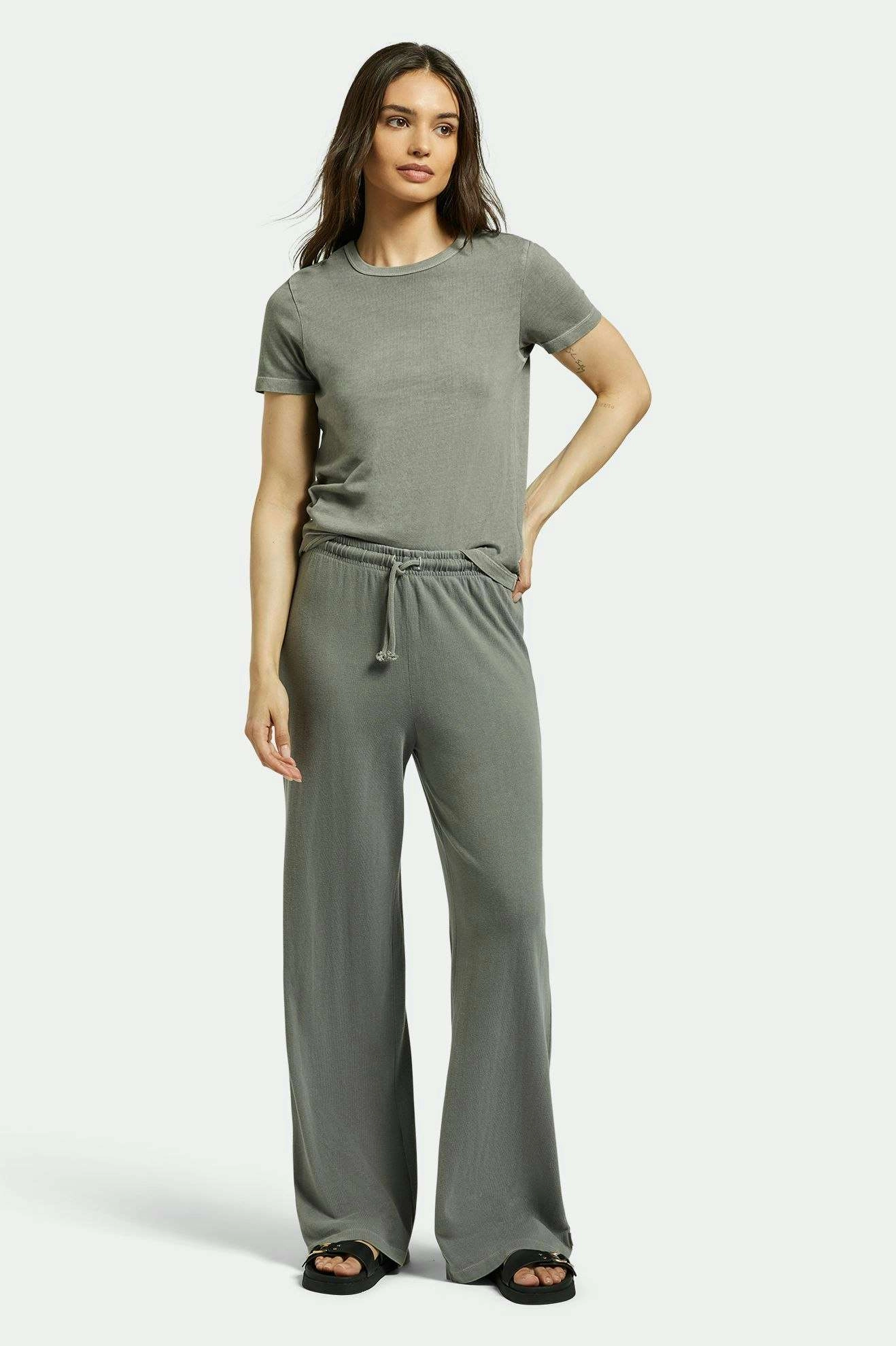 Carefree Organic Garment Dye Lounge Pant - Washed Black Adaptable Design Compact Fit