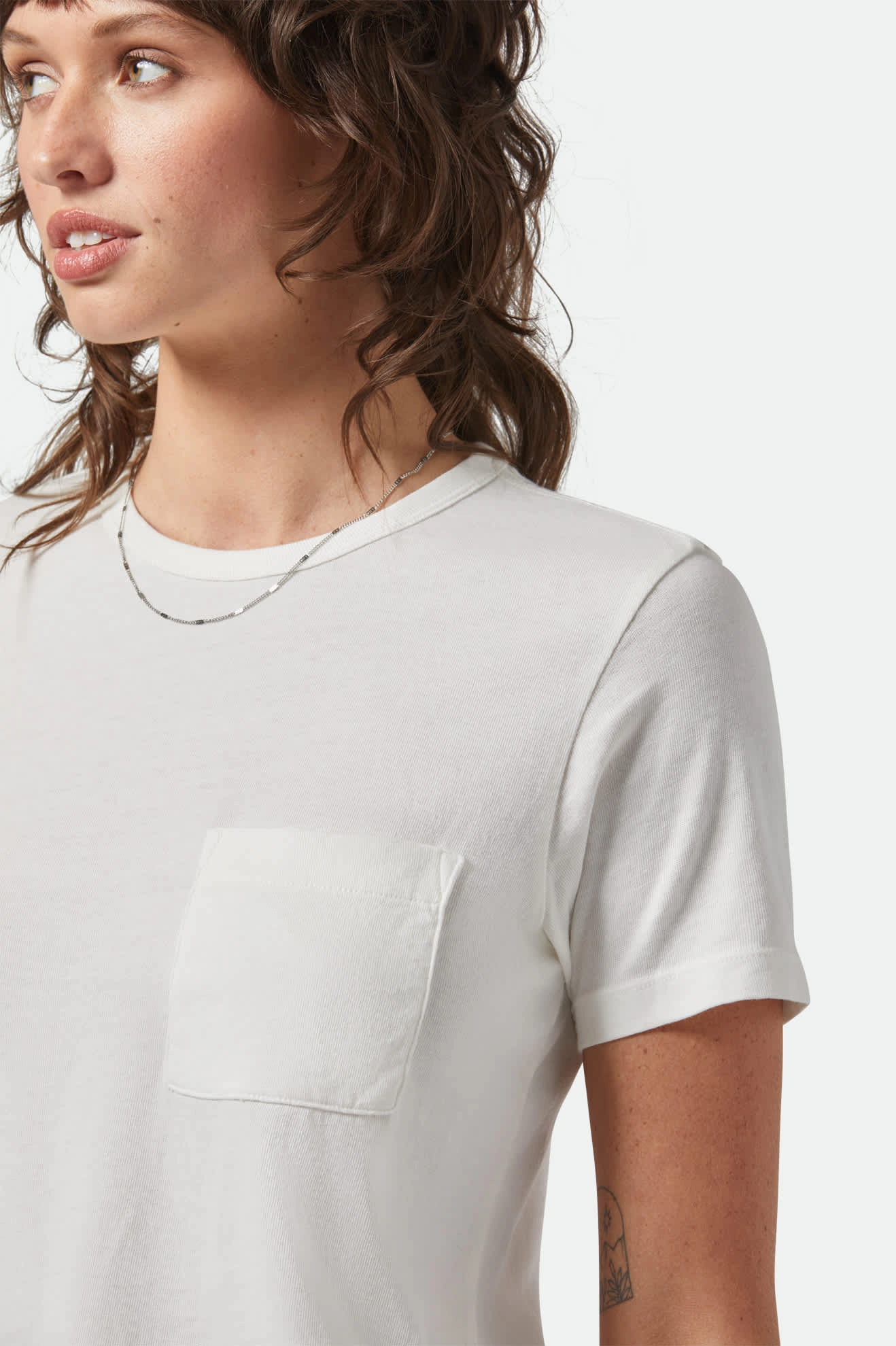 Carefree Organic Garment Dye Perfect T-Shirt - Off White Premium Material Perfect for Layering
