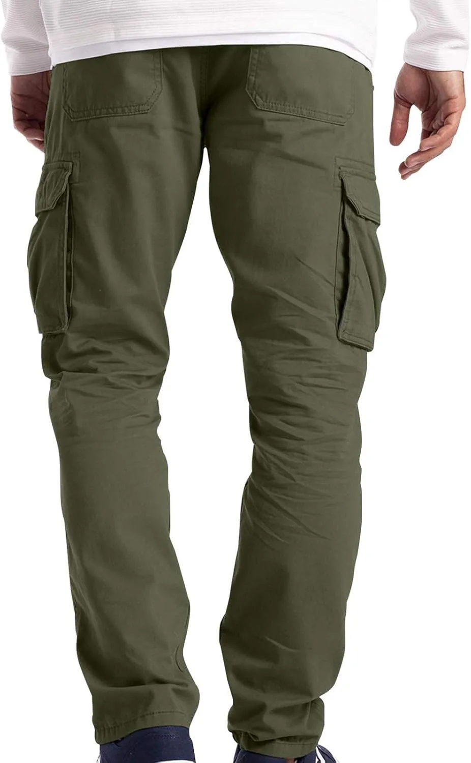 Cargo Pant for Men Plus Size Casual Elastic Outdoor Work Pants Hiking Running Jogger Sweatpants Straight Leg Trousers