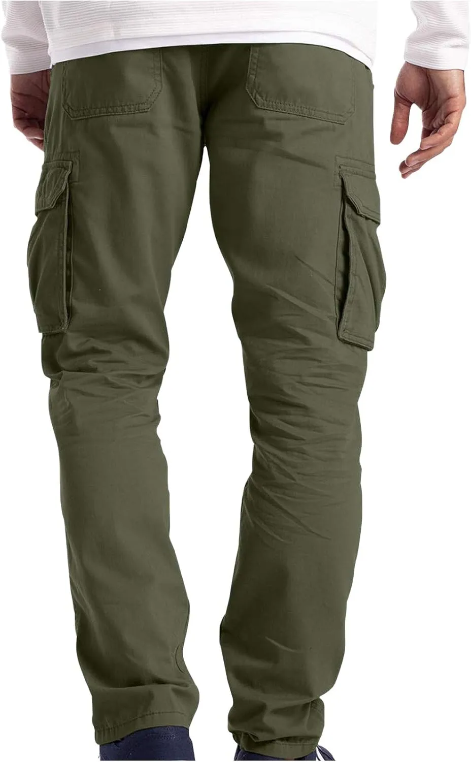 Cargo Pant for Men Plus Size Casual Elastic Outdoor Work Pants Hiking Running Jogger Sweatpants Straight Leg Trousers