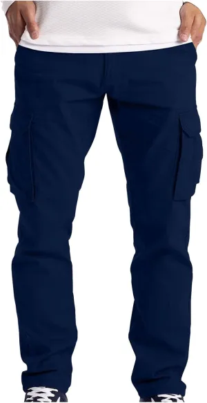 Cargo Pant for Men Plus Size Casual Elastic Outdoor Work Pants Hiking Running Jogger Sweatpants Straight Leg Trousers