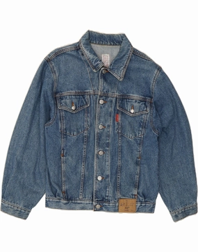 Warm Weather Wear Tights STEFANEL Boys Denim Jacket 12-13 Years Blue Cotton