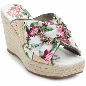 Travel Guard Light Pace CARIZA Womens Floral Square Toe Espadrilles