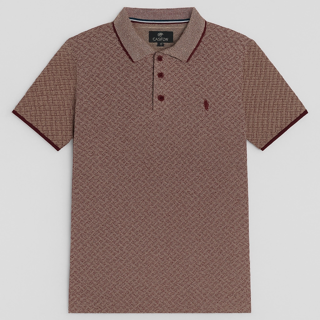 Carson Maroon Men Polo Slim fit clothing Sustainable Production Process