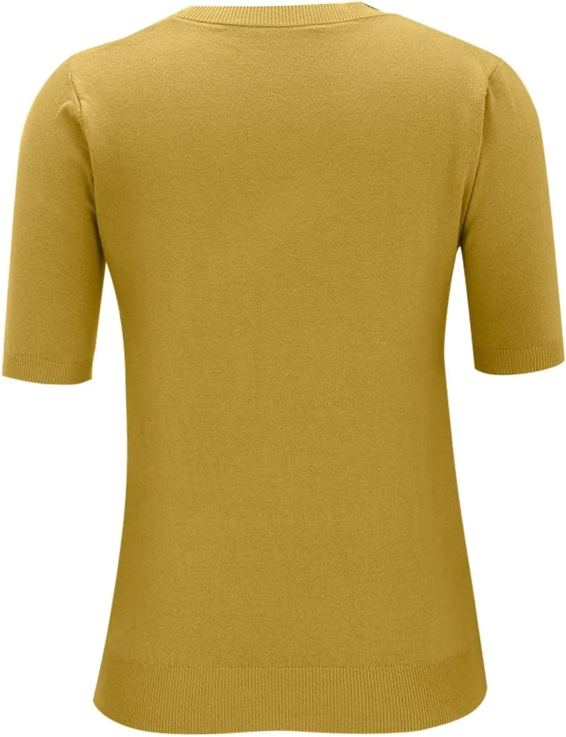 Cashmere Sweaters for Women 2025 Casual Crew Neck Short Sleeve Wool Sweater Lightweight Soft Knitted T-Shirt Tops