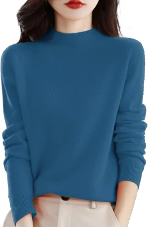 Cashmere Sweaters for Women Cashmere Crew Neck Long Sleeve Soft Pullover Cashmere Lightweight Cardigan Knit Sweater