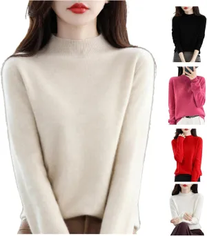 Cashmere Sweaters for Women, Cashmere Sweater, Cashmere Long Sleeve Sweaters Crew Neck Solid Pullover Jumpers Tops