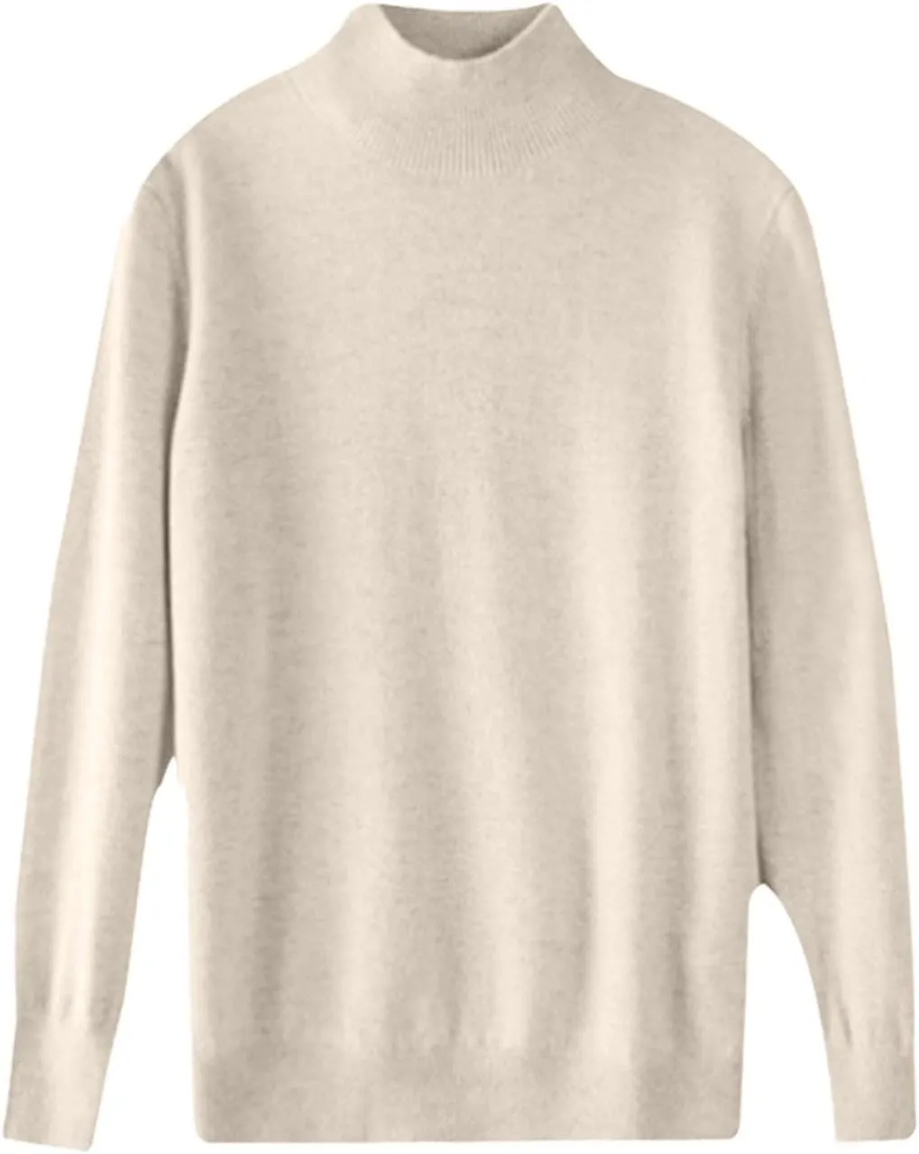 Cashmere Sweaters for Women Fall/Winter Fashion 2025 Mock Turtleneck Long Sleeve Cable Knit Pullover Sweaters
