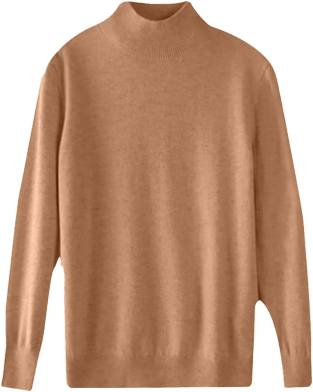 Cashmere Sweaters for Women Fall/Winter Fashion 2025 Mock Turtleneck Long Sleeve Cable Knit Pullover Sweaters