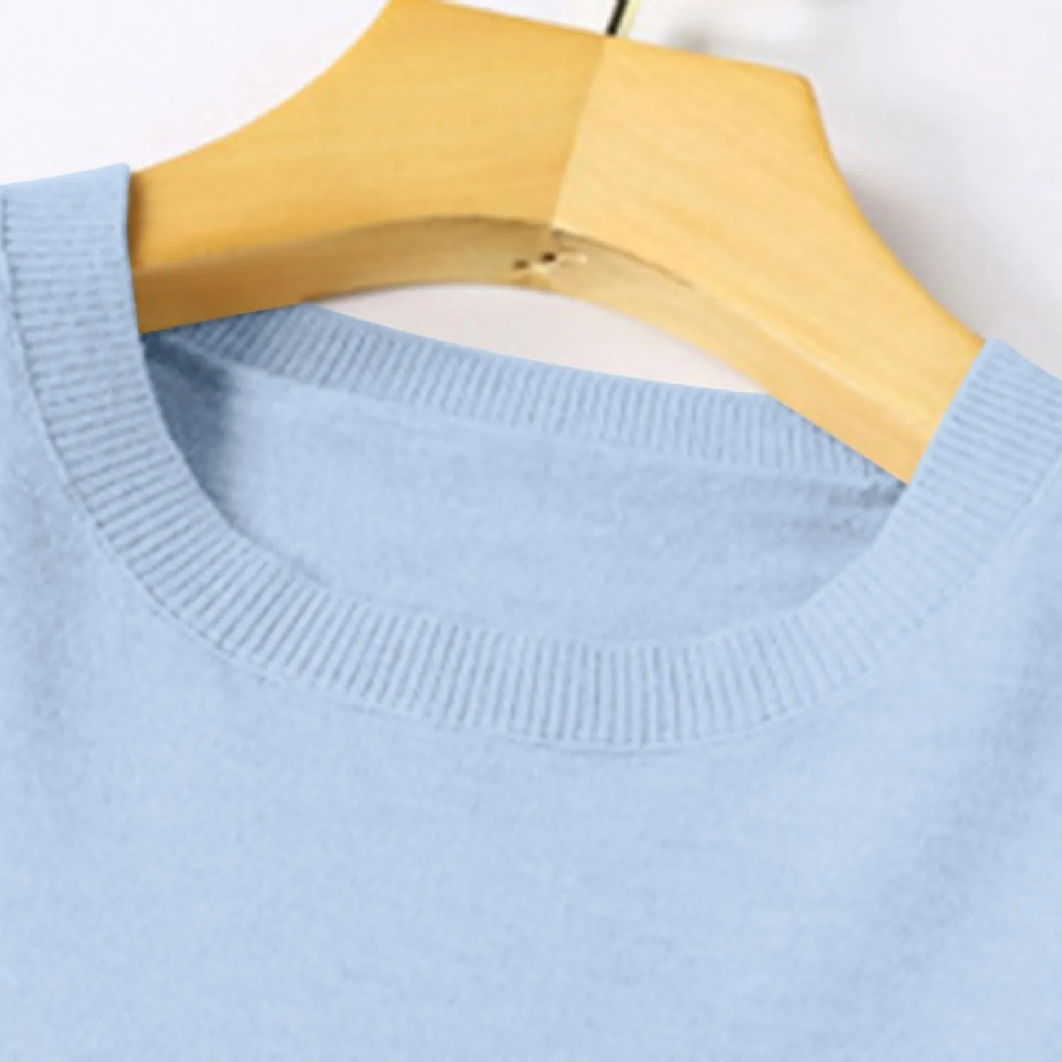 Cashmere Sweaters for Women Long Sleeve Crew Neck Loose Pullover Tops Warm Cozy Lightweight Wool Knit Sweater