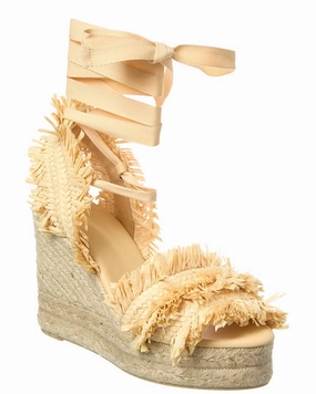 Knit Sole Stylish Profile Casta?er Belisa Raffia Wedge Sandal