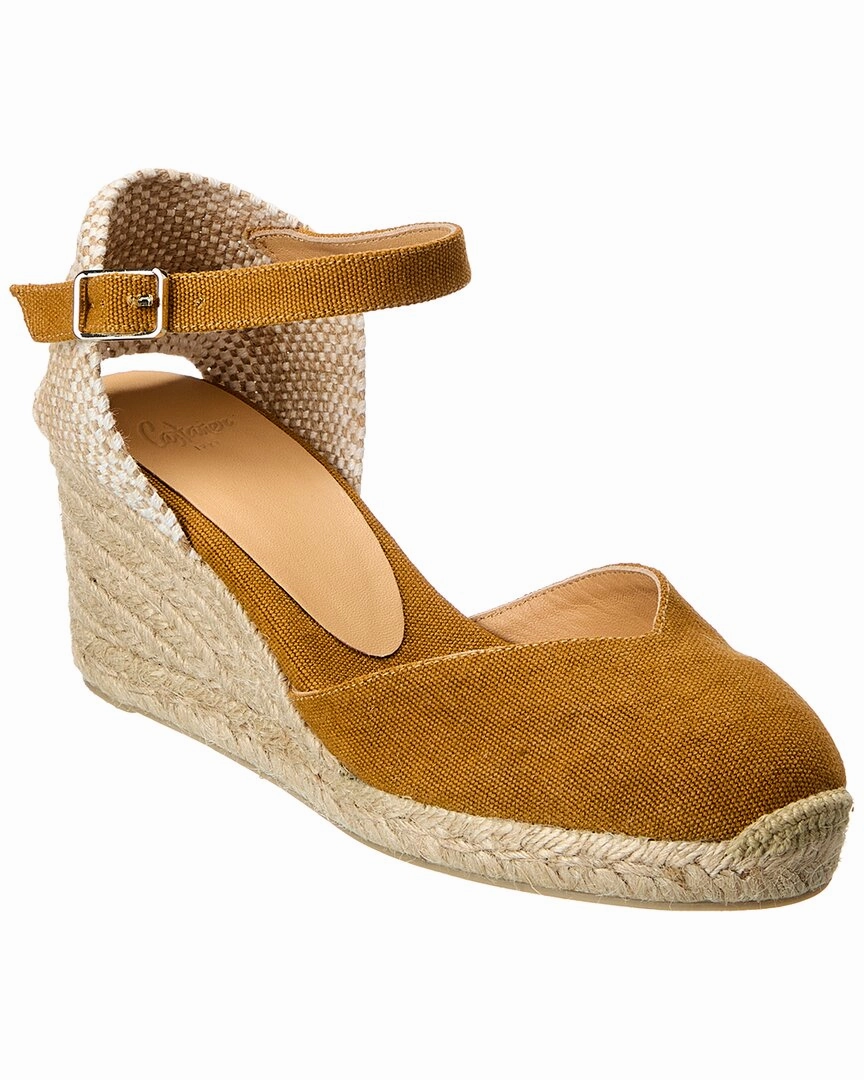 Casta?er Chiarita Canvas Wedge Sandal Bold Combo Walk Control