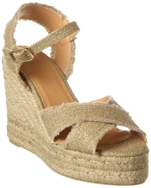 Durable Form Trendy Energy Casta?er Bromelia 100 Metallic Canvas Wedge Espadrille
