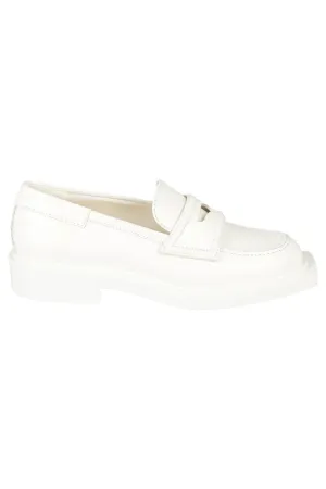 Smooth Calf Leather Moccasin In Ivory Color Supportive Cushioning
