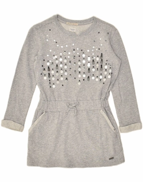 Flow Sleeve Flexible Comfort PEPE JEANS Girls Long Sleeve Basic Dress 9-10 Years Grey Cotton