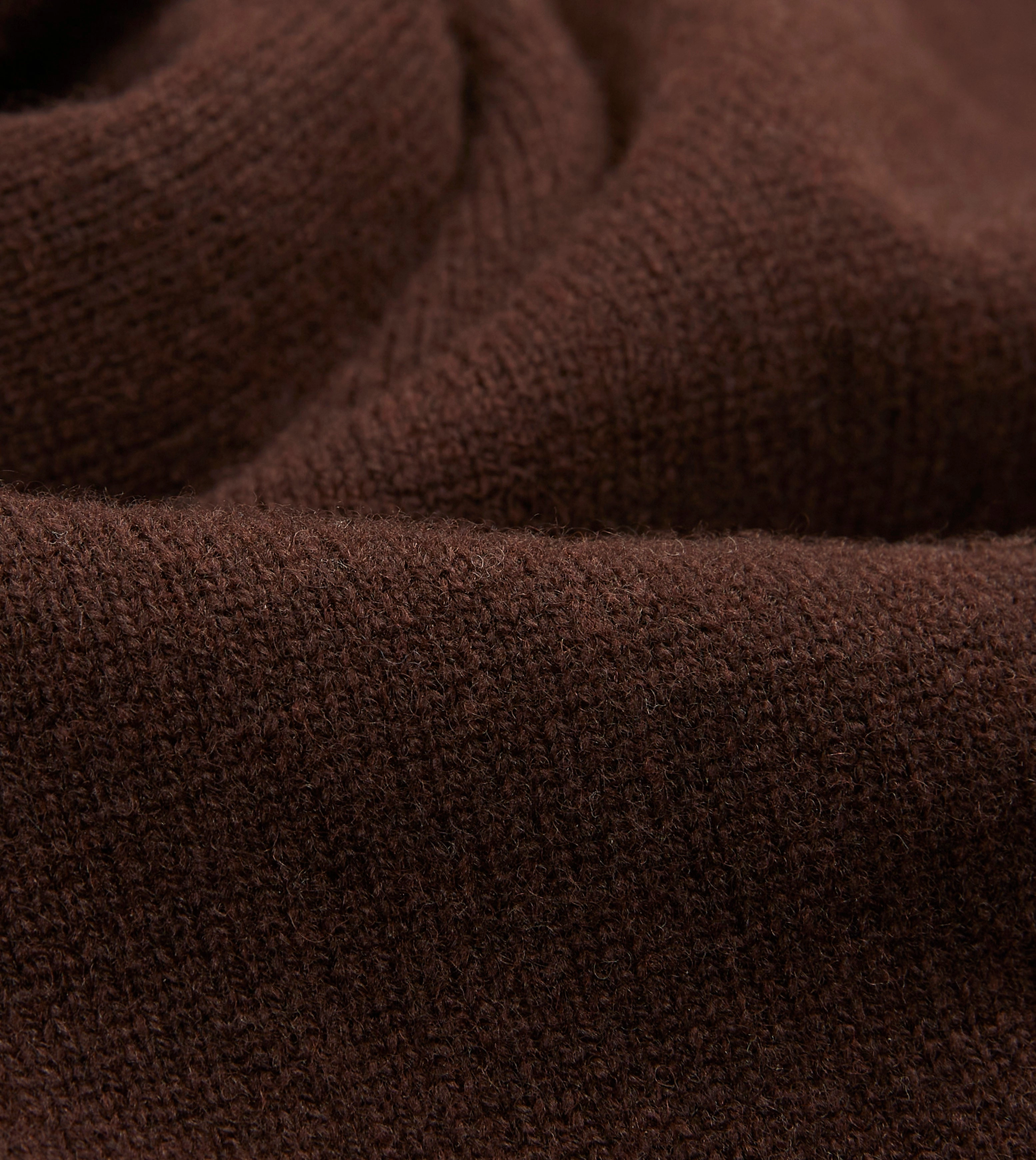 Microfiber Blend Essential Look Brown Lambswool Sleeveless Cardigan