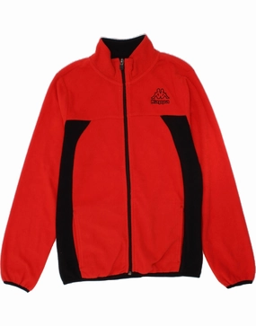 KAPPA Boys Fleece Jacket 11-12 Years Red Colourblock Full length Likelihood