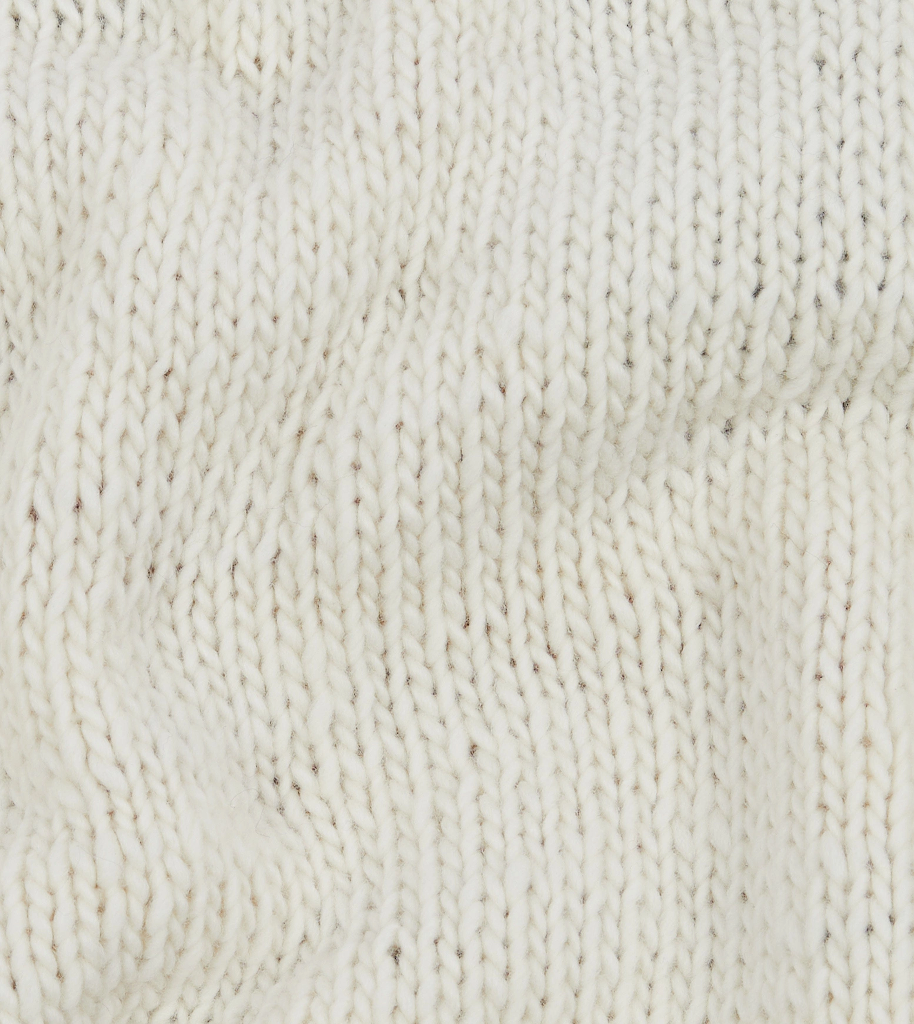 Chamula for Drake's Ecru Flag Merino Jumper Anti Snag Fabric