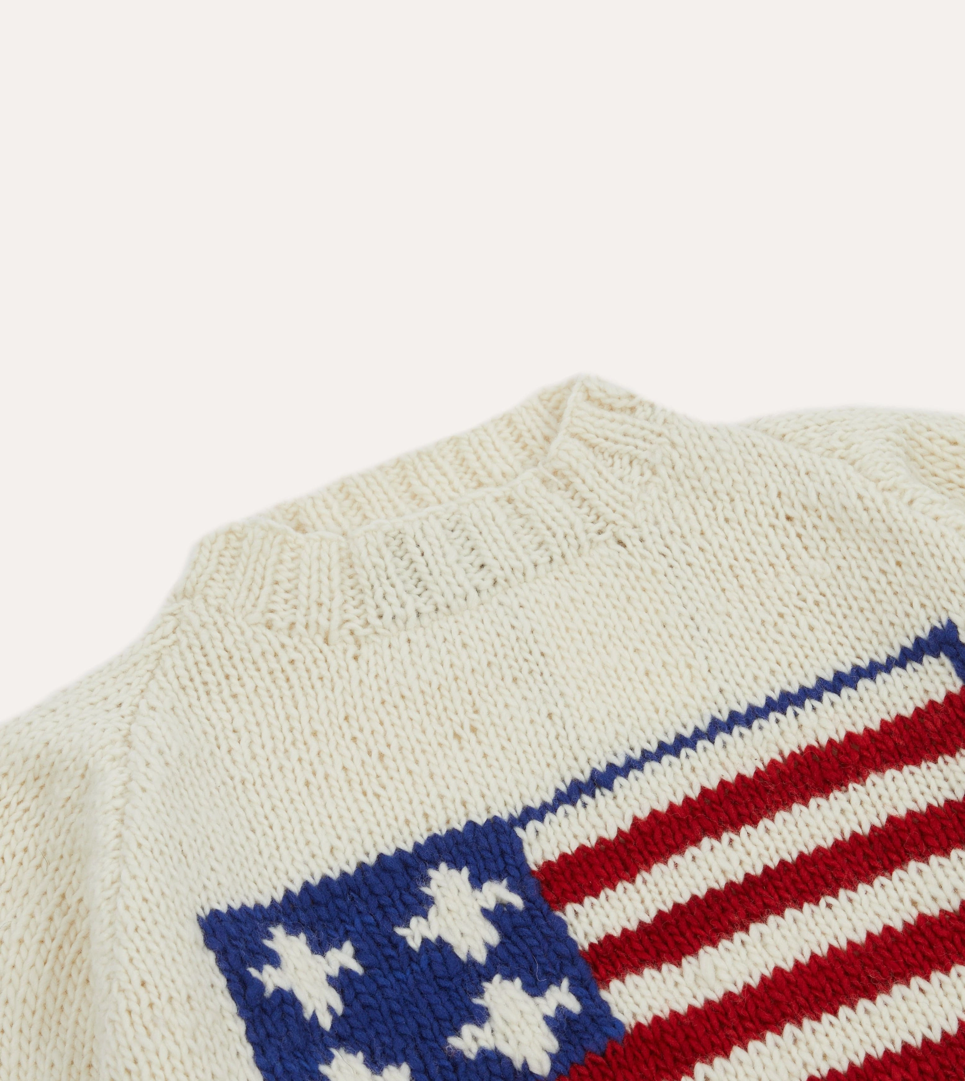 Chamula for Drake's Ecru Flag Merino Jumper All Day Comfort