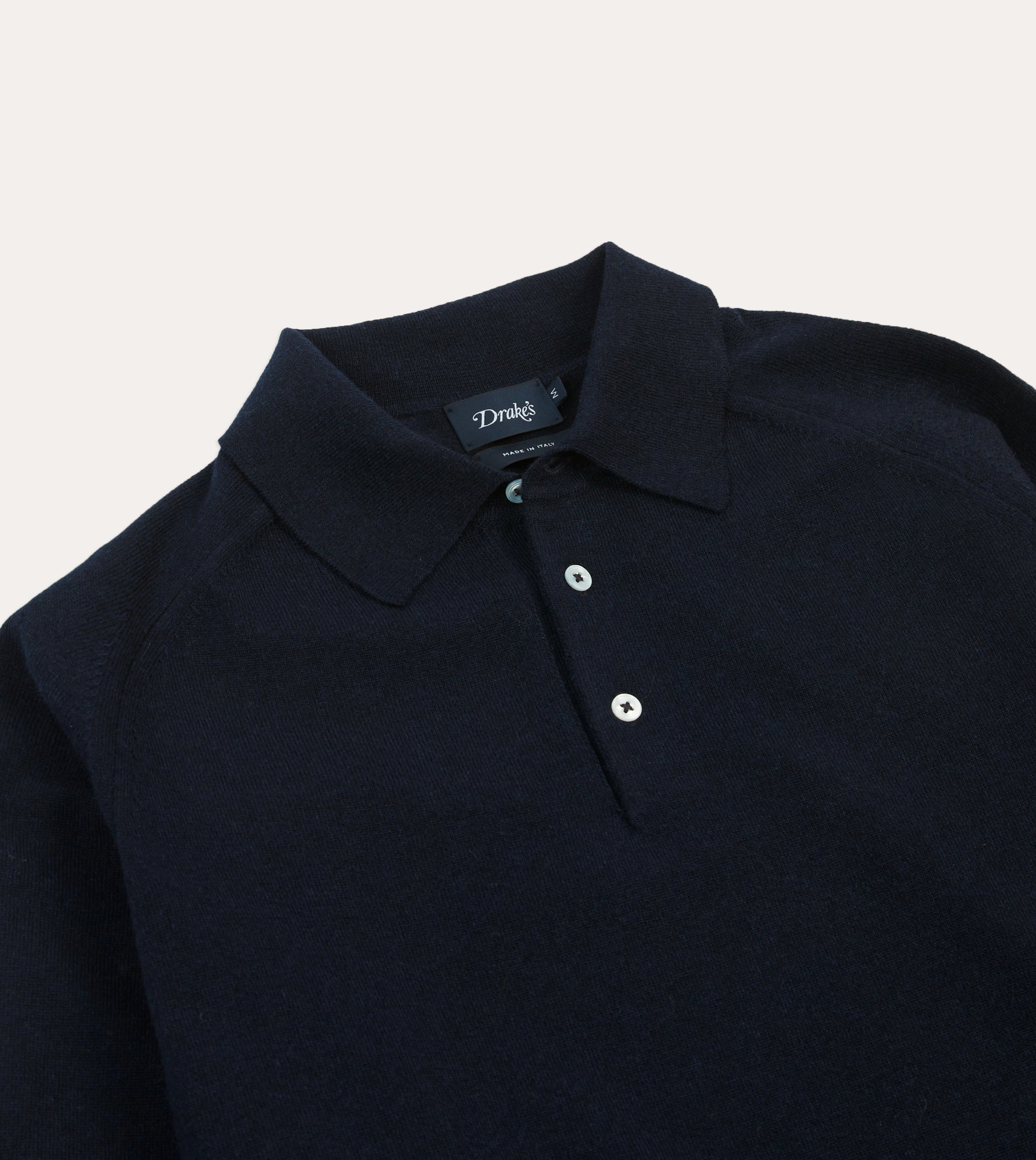 Winter Comfort Microfiber Textile Navy Alpaca Wool Knitted Polo