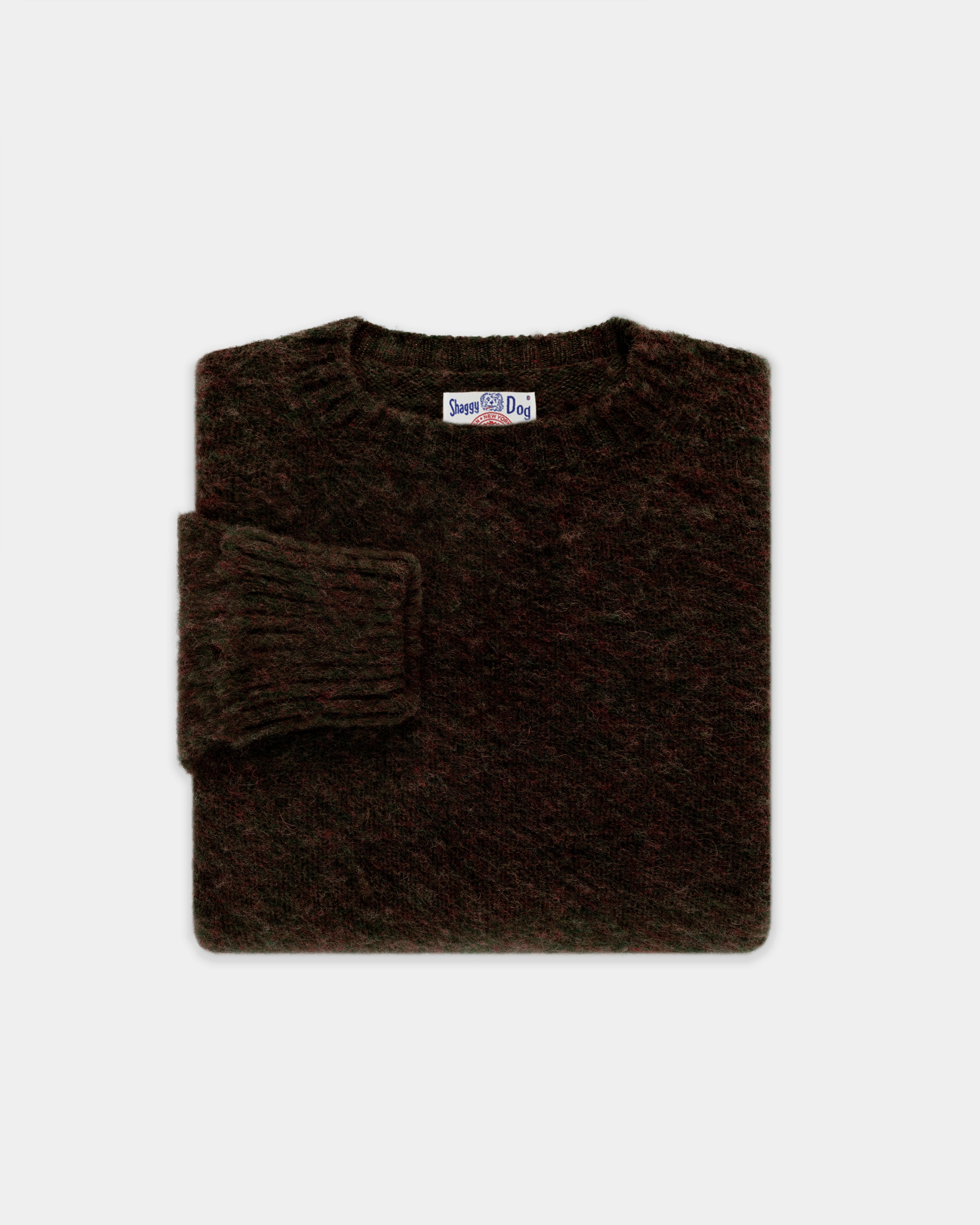 Layered Style Wear Stylish Wear Made-in-Scotland Brown Shaggy Dog Sweater - Classic Fit