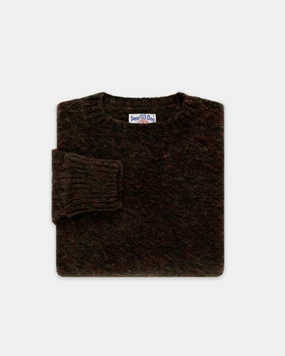 Layered Style Wear Stylish Wear Made-in-Scotland Brown Shaggy Dog Sweater - Classic Fit