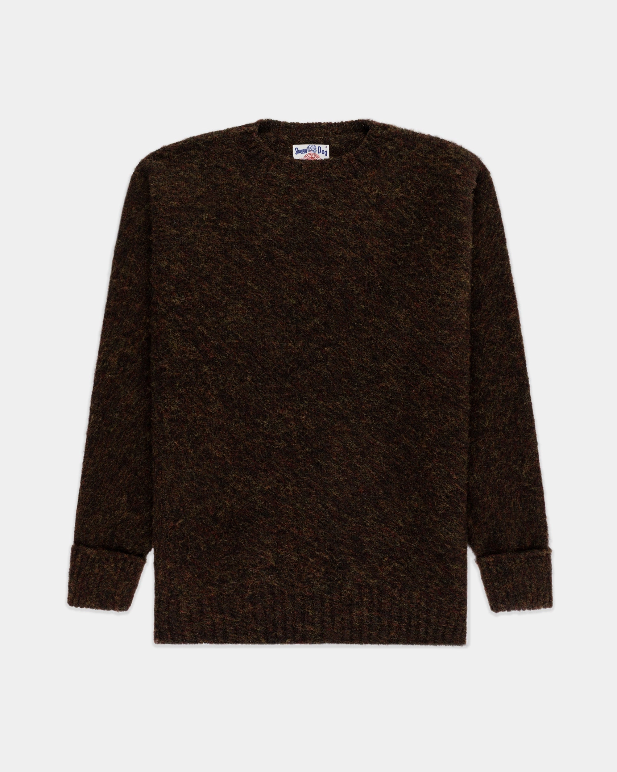 Relaxed Layers Comfy Design Made-in-Scotland Brown Shaggy Dog Sweater - Classic Fit
