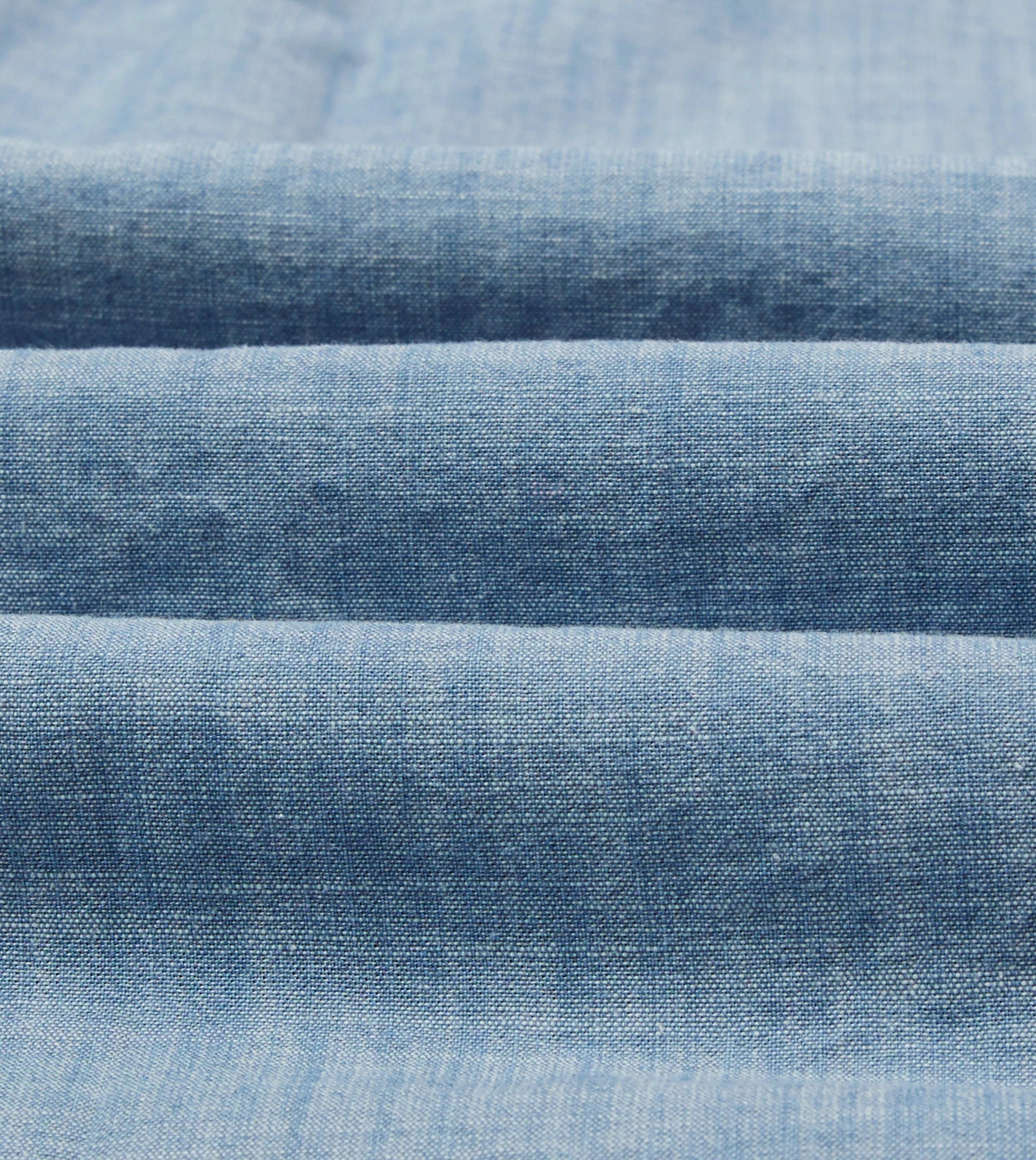 Chambray Cotton Mandarin Collar Shirt Cocktail Party
