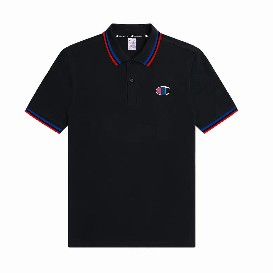 Champion Black Men Polo Leather combination
