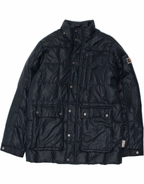 CHAMPION Boys Padded Jacket 13-14 Years XL Navy Blue Polyester scarf Date night