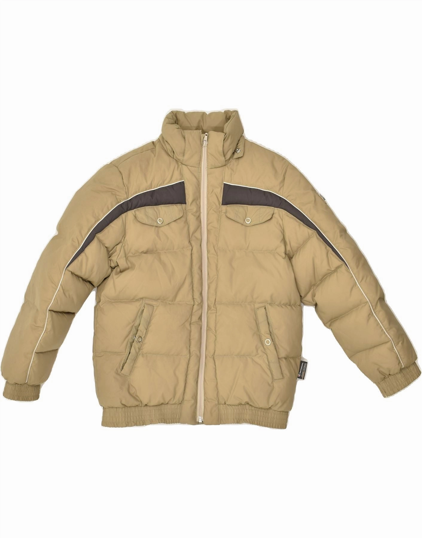 CHAMPION Boys Padded Jacket 9-10 Years Medium  Beige Nylon Corduroy