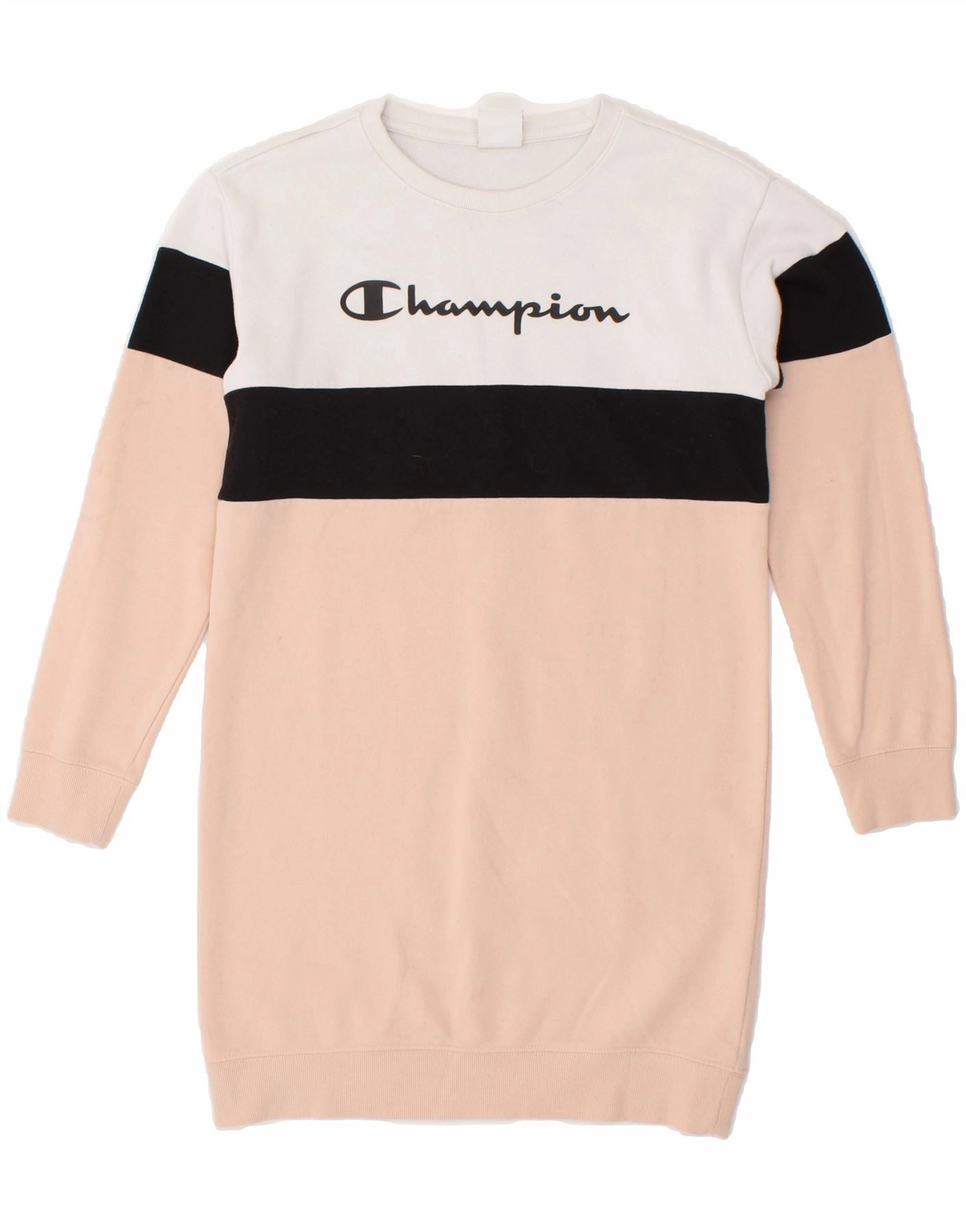Stylish and Simple Classic Edge CHAMPION Girls Graphic Sweatshirt Jumper Dress 11-12 Years Large Pink