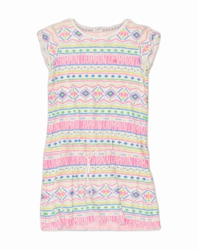 Easy Draping Lightweight Wear CHAMPION Girls T-Shirt Dress 13-14 Years Pink Fair Isle Cotton
