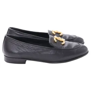 Chanel Pearl CC Loafers in Black Lambskin Leather All Day