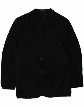 Sports use CHAPS Boys 2 Button Blazer Jacket 15-16 Years Black Pinstripe Polyester