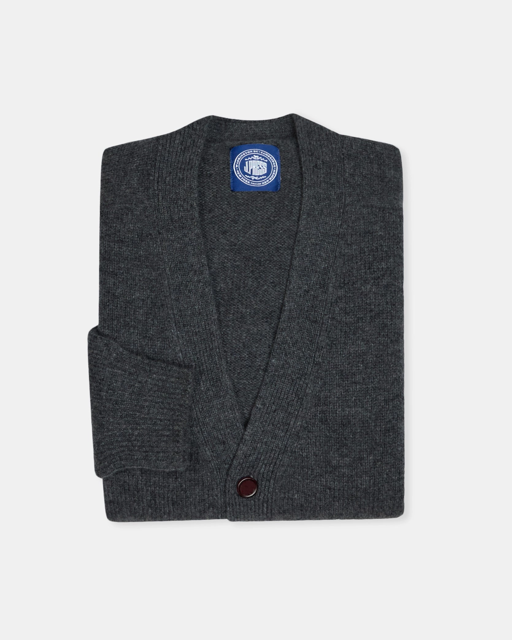 Charcoal Lambswool Cardigan Sweater Winter Wear Essentials