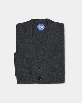 Charcoal Lambswool Cardigan Sweater Winter Wear Essentials