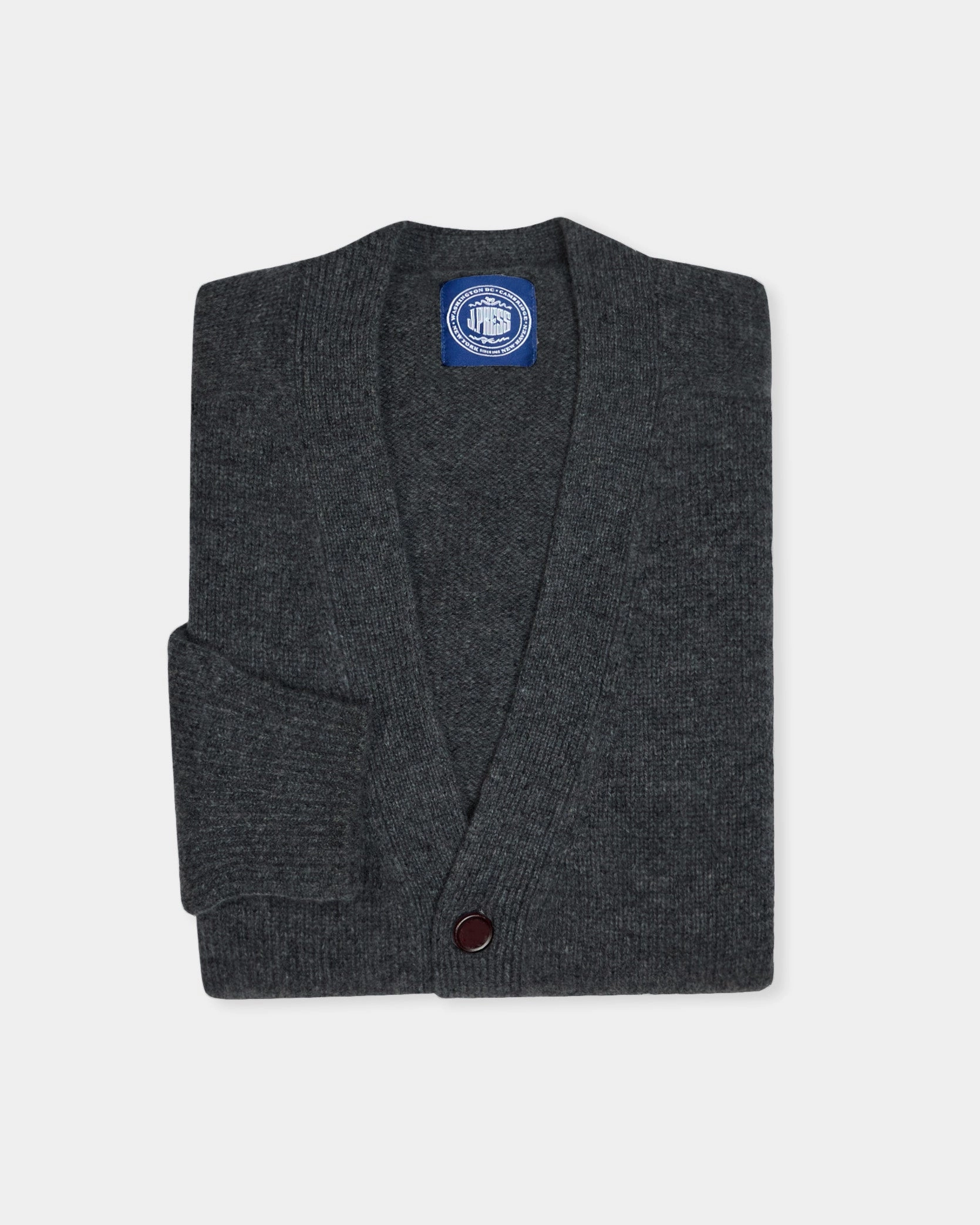 Charcoal Lambswool Cardigan Sweater Trendy Wear Trendy Layer
