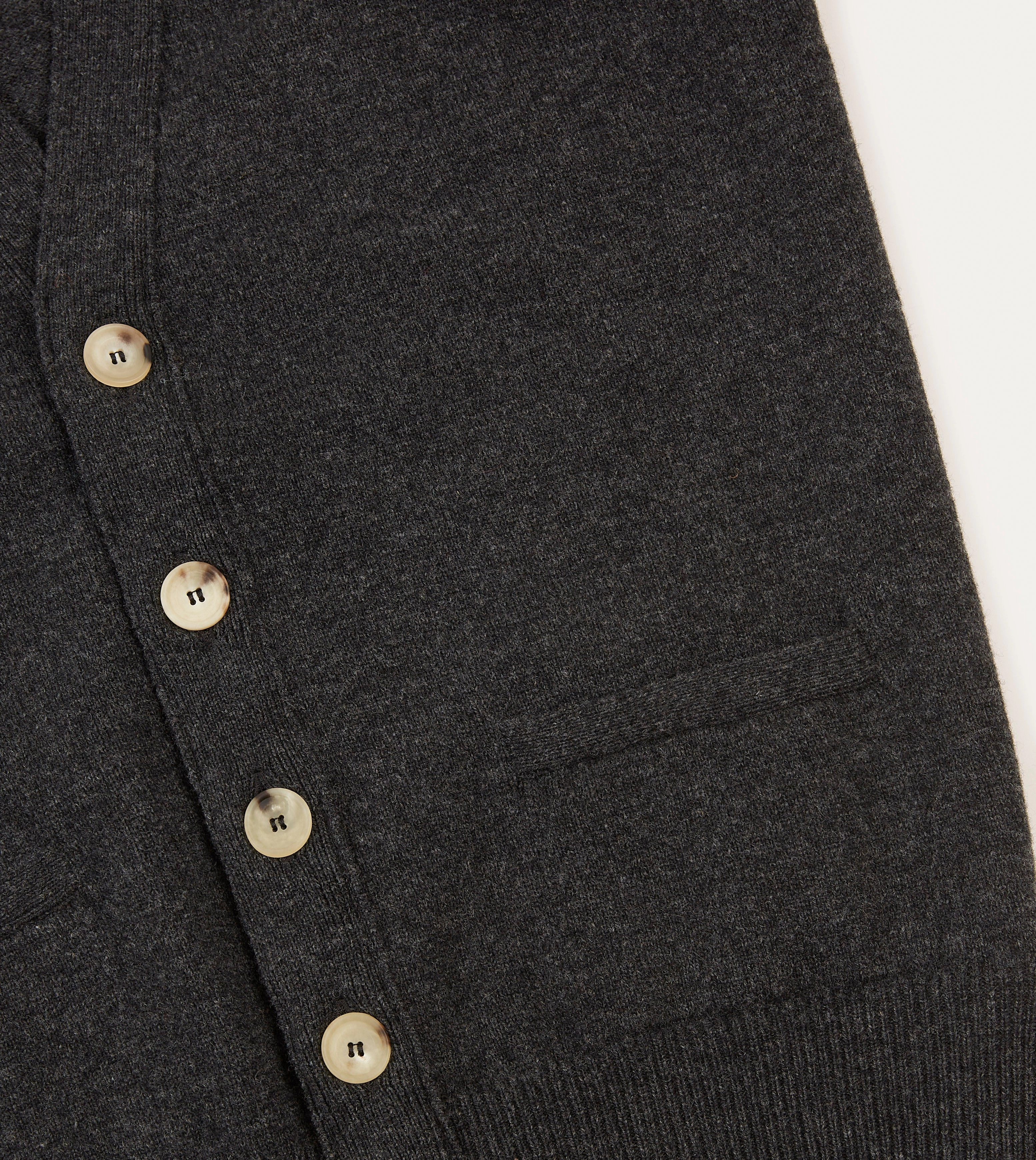 City Layer Charcoal Lambswool Sleeveless Cardigan