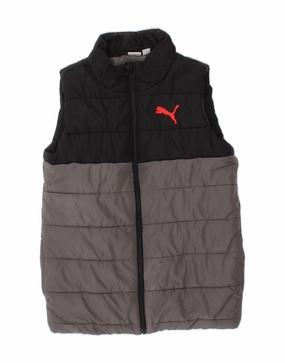 Time PUMA Boys Padded Gilet 10-11 Years Medium  Grey Colourblock Polyester