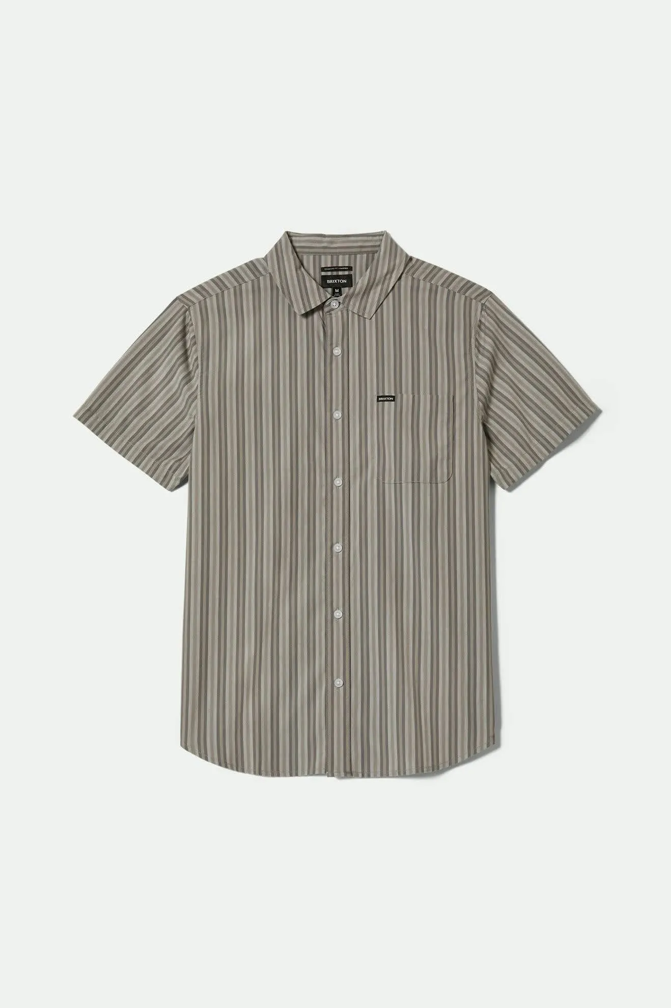 Charter Stripe S/S Shirt - Charcoal/Grey Odor Resistant Active Wear