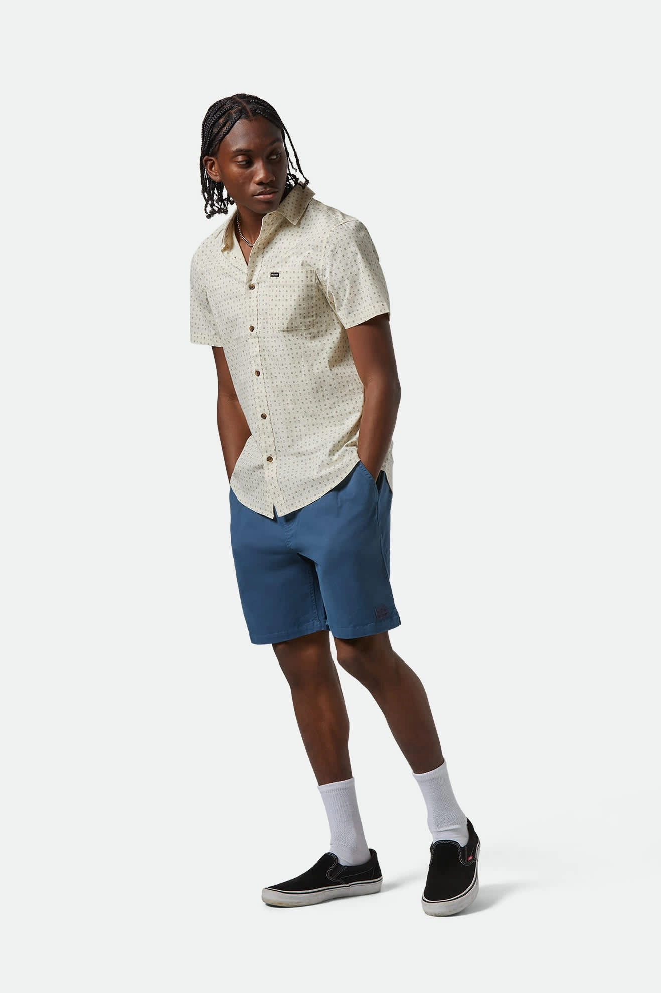 Charter Print S/S Shirt - Off White/Micro Floral Fade Resistant Formula Iconic look