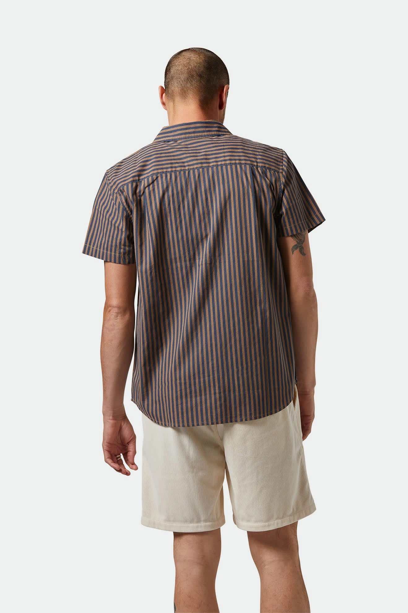 Charter Print S/S Shirt - Washed Blue/Sunnaked Stripe Relaxed Vibe