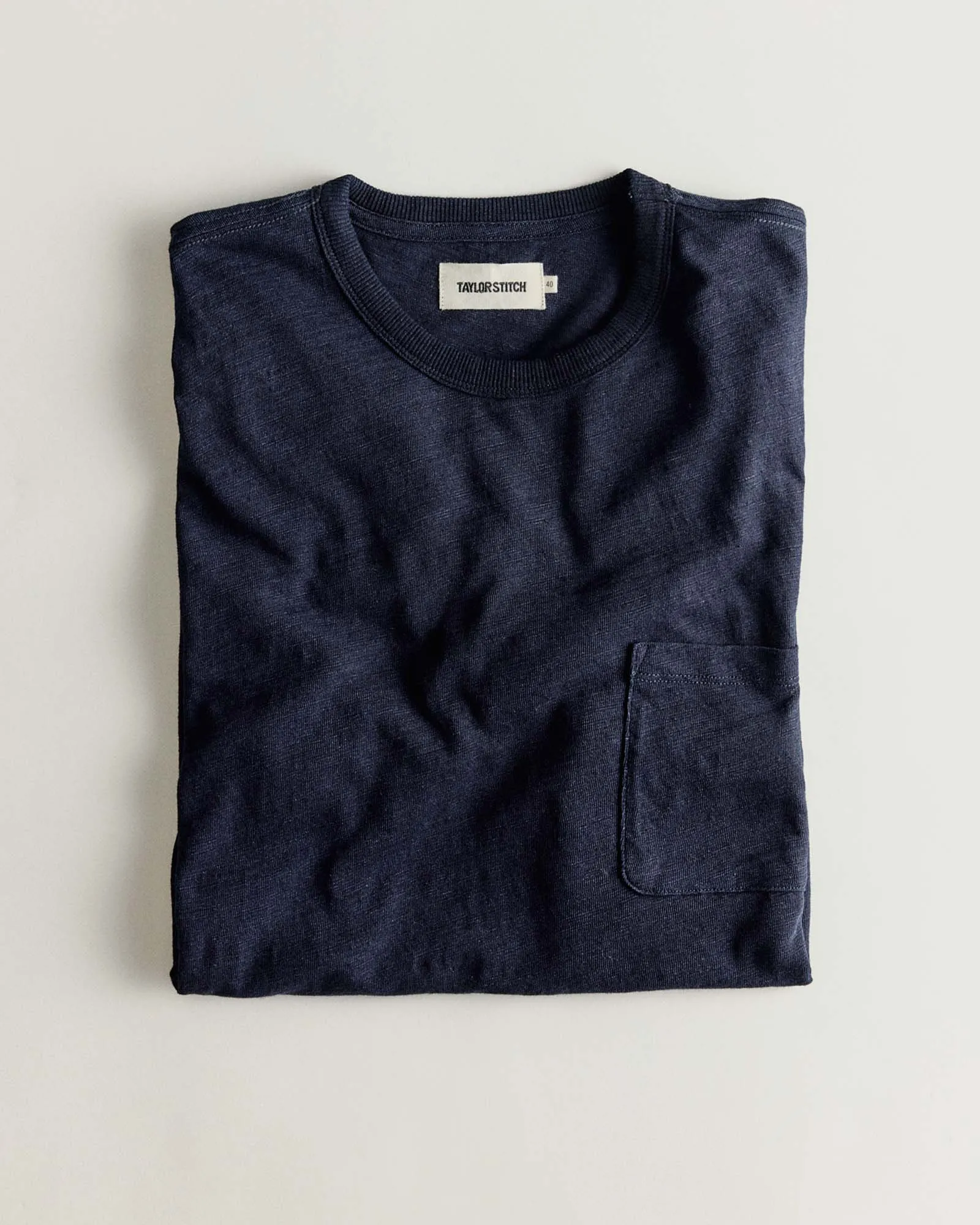 Snag Resistant Surface Everyday Wearable The Organic Cotton Tee in Rinsed Indigo