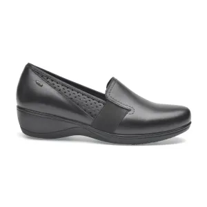 soft fit Comfortable leather Lambskin Ruth Moccasins In Black