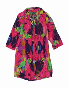 Breezy Style Soft Feel DESIGUAL Girls Graphic Long Sleeve Shirt Dress 9-10 Years Multicoloured
