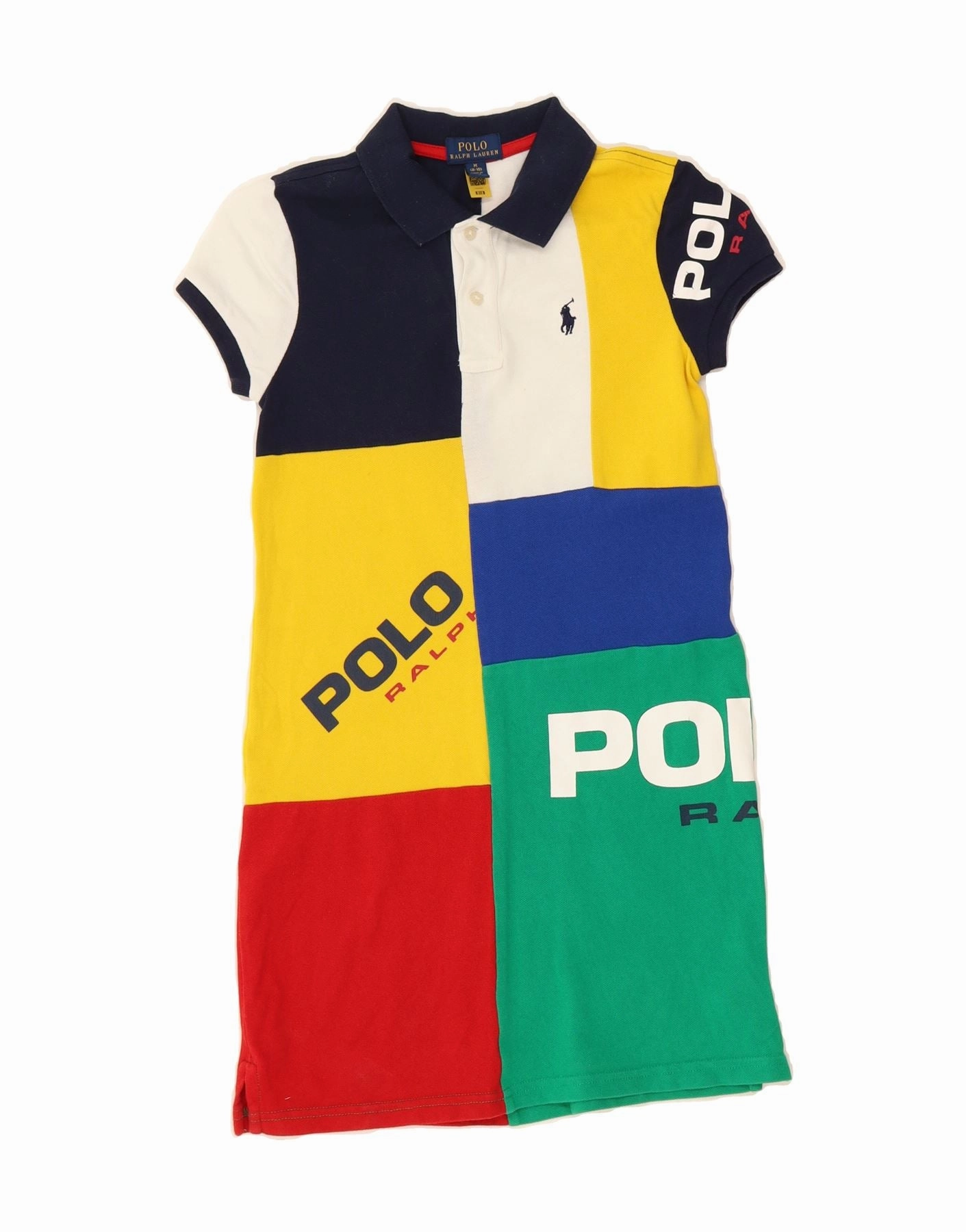 relaxed elegance POLO RALPH LAUREN Girls Polo Dress 8-9 Years Medium Multicoloured